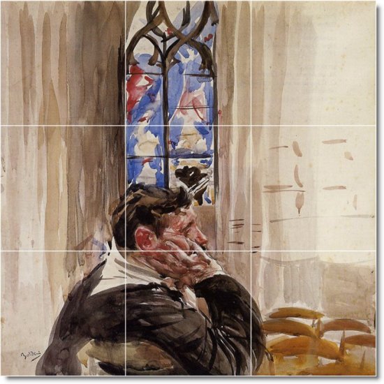 Boldini Men Wall Bathroom Murals Shower Interior Decorate Modern