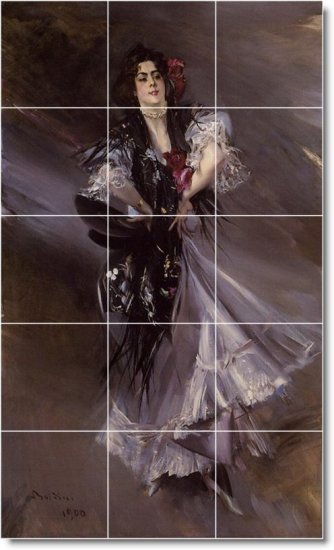 Boldini Women Dining Room Tile Mural House Construction Decorate
