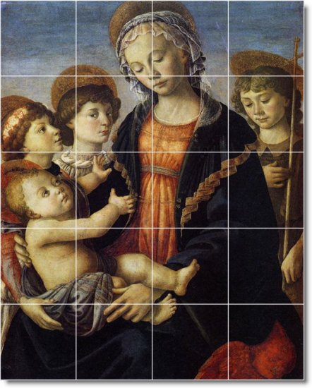 Botticelli Religious Wall Shower Tile Home Remodeling Idea Design