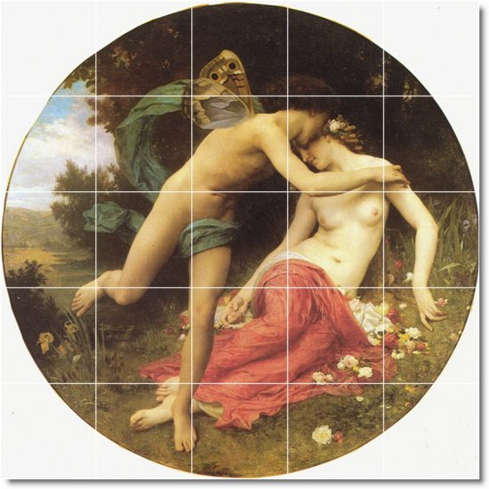 Bouguereau Mythology Murals Tile Shower House Remodeling Decorate