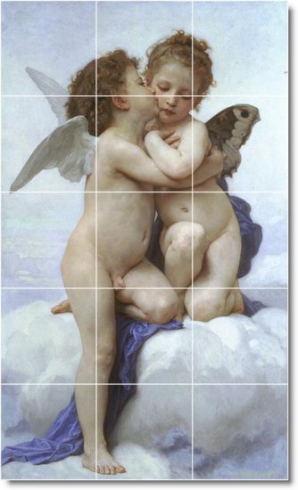 Bouguereau Angels Mural Wall Backsplash Kitchen Decor Floor Decor