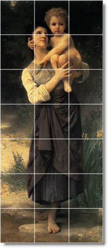 Bouguereau Mother Child Wall Room Murals Dining Decor Decor Home