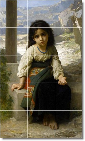 Bouguereau Children Bathroom Shower Wall Tile Decor Commercial