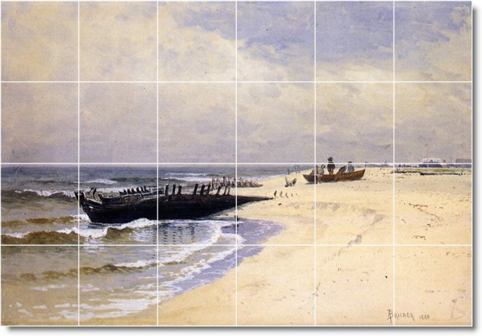 Bricher Waterfront Room Tile Dining Mural Home Renovate Modern