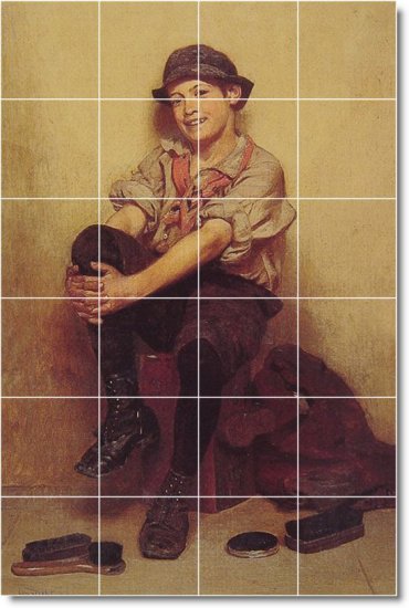 Brown Children Wall Bedroom Tiles Mural Home Renovate Traditional