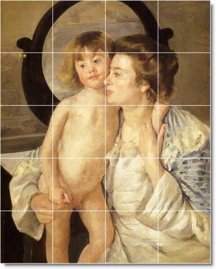 Cassatt Mother Child Tiles Wall Room Dining Idea Remodeling House
