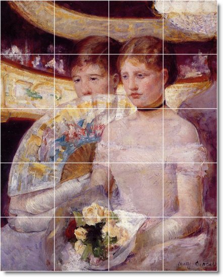 Cassatt Women Tile Dining Murals Room House Traditional Remodel