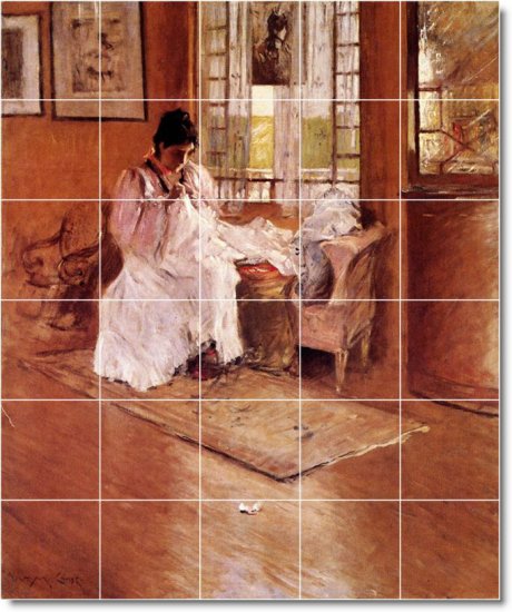 Chase Women Tile Living Mural Room Renovations Home Design Idea