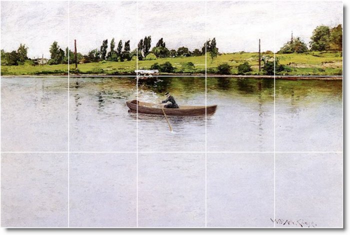Chase Waterfront Dining Room Wall Mural Tile Remodeling Modern