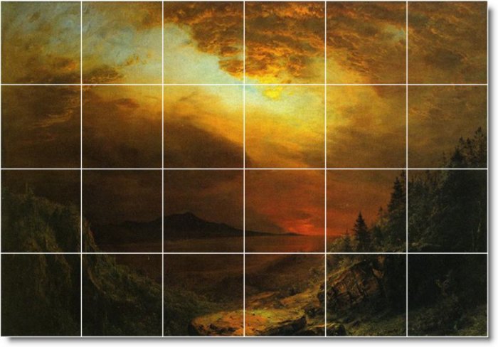 Church Landscapes Shower Tile Bathroom Murals Decor Floor Design