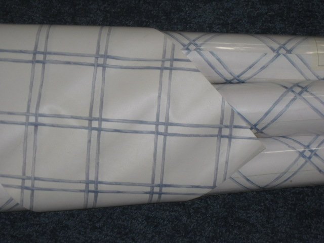 Basket weave blue on white Wallpaper