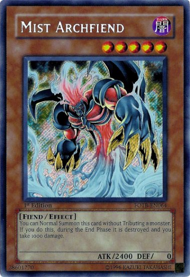 Mist Archfiend *Virtual Card for PC game*