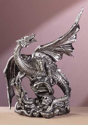 Pewter Finish Dragon