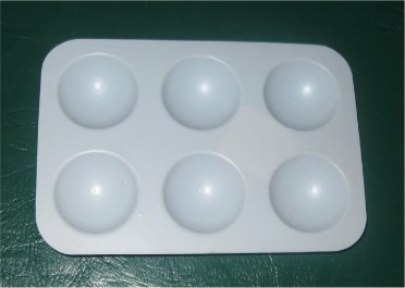 White Plastic Makeup Mixing Palette