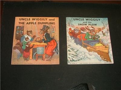 2 Uncle Wiggily books, 1939, Snow Plow & Apple Dumpling