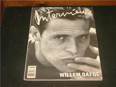 ANDY WARHOLS Interview Magazine June 1988 WILLIAM DAFOE