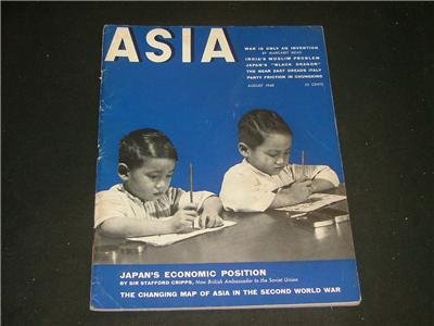 Asia Aug 40 India's Moslem Problem,Japan,War Intentions