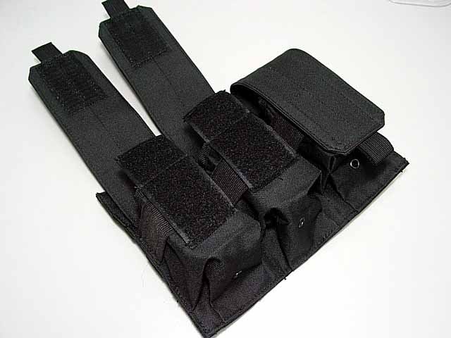 US SWAT Airsoft Molle Triple Magazine Pouch BK