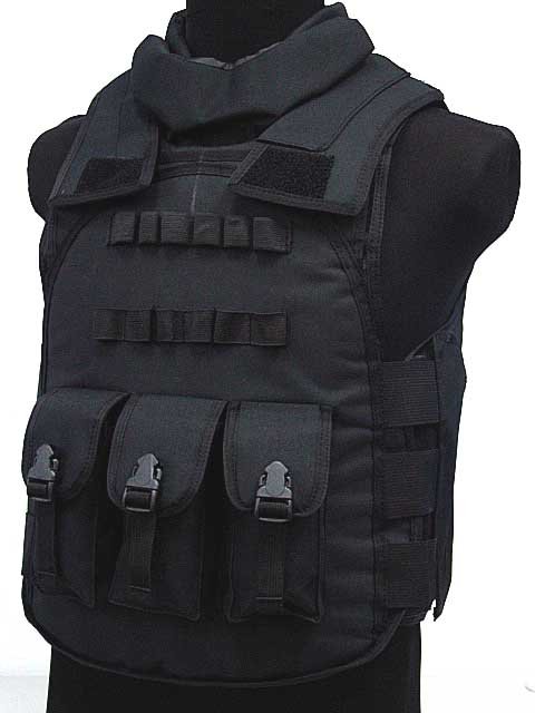 SWAT Airsoft Paintball Tactical Combat Assault Vest BK