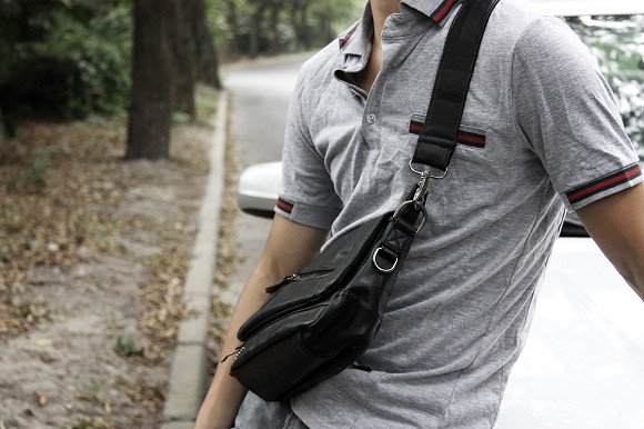 NEW FASHION MEN'S PURSE WAIST SHOULDER PU LEATHER BAG c
