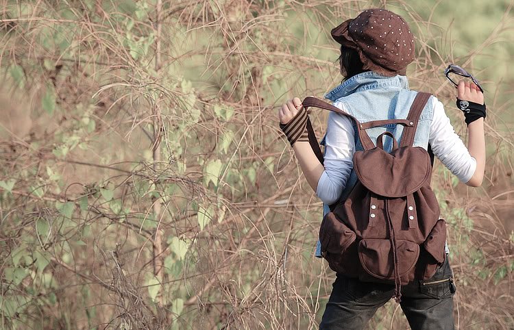 Womens Brand new canvas Backpack school bags as