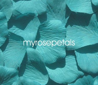Petals - 1000 Silk Rose Petals Wedding Favors - Solid Colors - Aqua