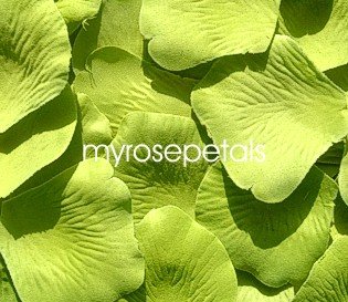 Petals - 1000 Silk Rose Petals Wedding Favors - Solid Colors - Lime Green