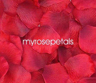 Petals - 1000 Silk Rose Petals Wedding Favors - Solid Colors - Red