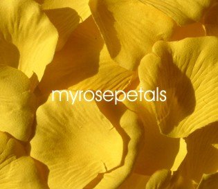Petals - 1000 Silk Rose Petals Wedding Favors - Solid Colors - Yellow