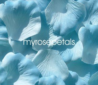 Petals - 1000 Silk Rose Petals Wedding Favors - Two Tone - Light/Dark Blue