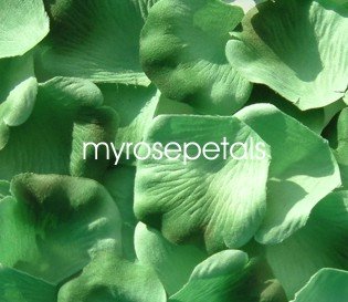 Petals - 1000 Silk Rose Petals Wedding Favors - Two Tone - Light/Dark Green