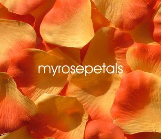 Petals - 1000 Silk Rose Petals Wedding Favors - Two Tone - Light/Dark Orange