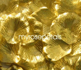 Petals - 200 Silk Rose Petals Wedding Favors - Solid Colors - Gold