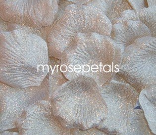 Petals - 200 Silk Rose Petals Wedding Favors - Solid Colors - Woven Gold