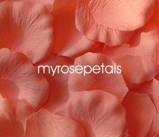 Petals - 200 Silk Rose Petals Wedding Favors - Solid Colors - Peach