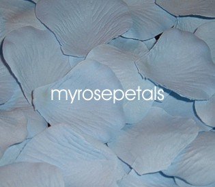 Petals - 200 Silk Rose Petals Wedding Favors - Solid Colors - Powder Blue