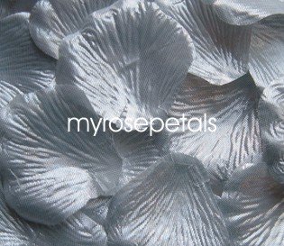 Petals - 200 Silk Rose Petals Wedding Favors - Solid Colors - Silver