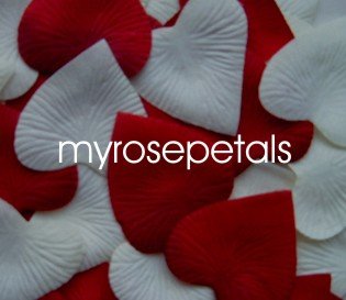 Petals - 1000 Heart Wedding Silk Rose Flower Petals Wedding Favors - Ivory & Burgundy