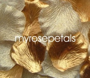 Petals - 200 Wedding Silk Rose Flower Petals Wedding Favors - Gold & Woven Gold
