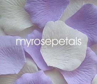 Petals - 200 Wedding Silk Rose Flower Petals Wedding Favors - Lavender & Ivory