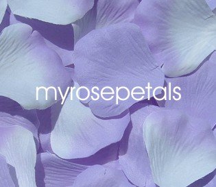 Petals - 200 Wedding Silk Rose Flower Petals Wedding Favors - Lavender & White/Lavender