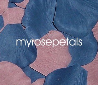 Petals - 200 Wedding Silk Rose Flower Petals Wedding Favors - Periwinkle & Dusty Rose
