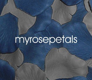 Petals - 200 Wedding Silk Rose Flower Petals Wedding Favors - Periwinkle & Grey