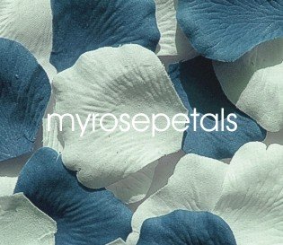 Petals - 200 Wedding Silk Rose Flower Petals Wedding Favors - Periwinkle & White