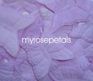 Petals - 200 Butterfly Shaped Silk Rose Petals - Wedding Favors - Lavender