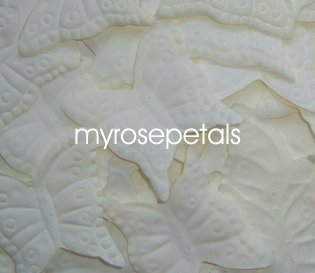Petals - 1000 Butterfly Shaped Silk Rose Flower Petals Wedding Favors - Ivory