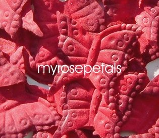 Petals - 1000 Butterfly Shaped Silk Rose Flower Petals Wedding Favors - Red