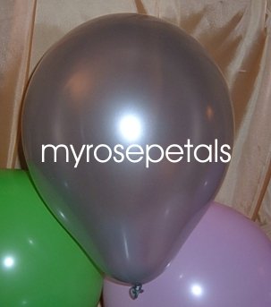 Balloons - 12" Latex Pearlized Balloons - 144/Bag - Party/Wedding - Silver