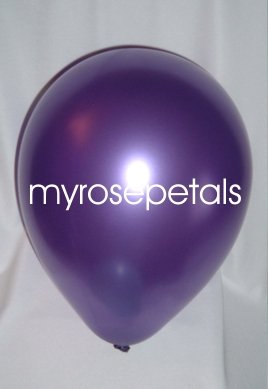 Balloons - 12" Latex Pearlized Balloons - 144/Bag - Party/Wedding - Purple