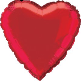 12 Mylar/Foil Balloons Lot Wedding/Party-Heart- 18" - Red
